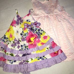 2 Baby Girl Dresses size 12 Months